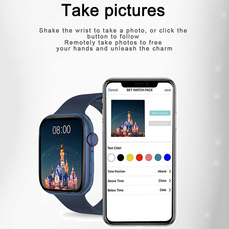 1,9 viedais pulkstenis vīriešiem, sievietēm 2022. sērija 7 8 zvana viedpulkstenis Nfc vairāku sporta veidu režīmi pulsometra pulksteņi iPhone Android ierīcēm
