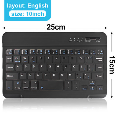 Billentyűzet Mini billentyűzet Nirkabel Bluetooth Ponsel Tablet Ipad billentyűzethez oroszországi Isi Ulang billentyűzet tombol Ñ