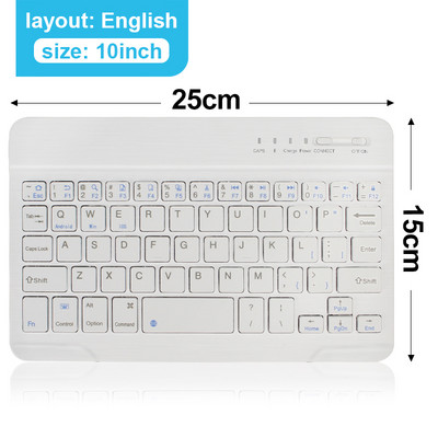Billentyűzet Mini billentyűzet Nirkabel Bluetooth Ponsel Tablet Ipad billentyűzethez oroszországi Isi Ulang billentyűzet tombol Ñ