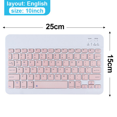 Billentyűzet Mini billentyűzet Nirkabel Bluetooth Ponsel Tablet Ipad billentyűzethez oroszországi Isi Ulang billentyűzet tombol Ñ