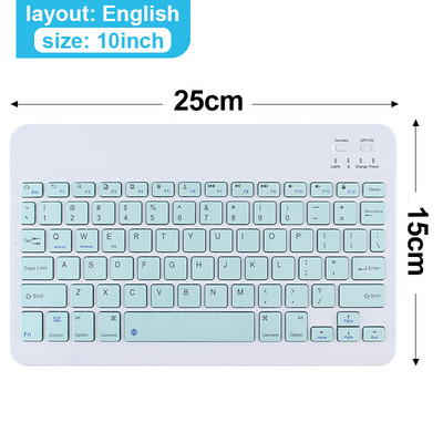 Billentyűzet Mini billentyűzet Nirkabel Bluetooth Ponsel Tablet Ipad billentyűzethez oroszországi Isi Ulang billentyűzet tombol Ñ