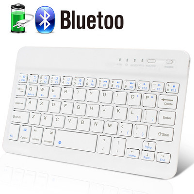 Bluetooth tipkovnica Nirkabel tipkovnica Mini tipkovnica Nirkabel untuk PC Ponsel iPad Isi Ulang Bersuara tipkovnica Bluetooh