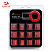 Redragon 12 Kunci Double Shot Injeksi Podsvietený Dilapisi Teknik Keyboard Tombol untuk Cherry MX Gaya Termasuk Kunci Penarik