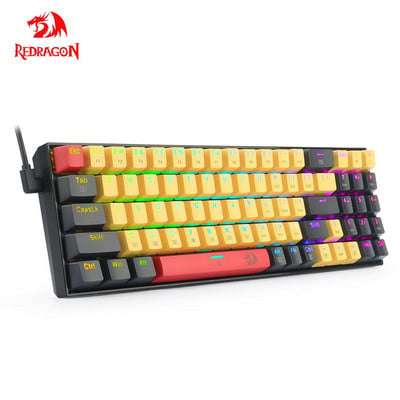 REDRAGON K688 RGB USB Mini tastatură Gaming Mekanik Biru Merah Switch 78 Kunci Cabel Dilepas Cabel Portable Untuk Perjalan