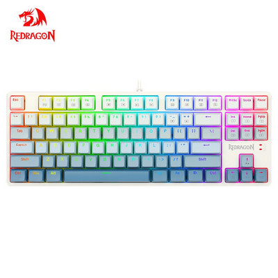 REDRAGON K645W RGB CASS USB mechaninė žaidimų klaviatūra Kabel Biru Switch DIY Led Tombol Backlight 87 Kunci Gamer kompiuteriui