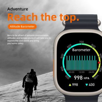 49 mm Ultra Max Smart Watch Series 8 Smartwatch със заключване на лентата Телесна температура Мъже Жени NFC Bluetooth разговор Спортен часовник 2,05\