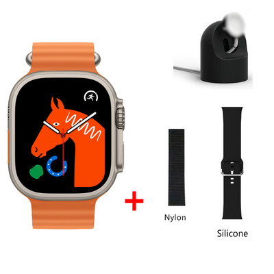 Έξυπνο ρολόι 49mm Ultra Max Series 8 Smartwatch με κλειδαριά ζώνης Θερμοκρασία σώματος Ανδρικά Γυναικεία NFC Bluetooth Call Sport Watch 2,05"