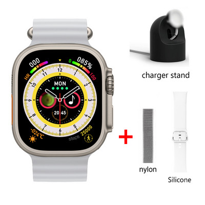 Έξυπνο ρολόι 49mm Ultra Max Series 8 Smartwatch με κλειδαριά ζώνης Θερμοκρασία σώματος Ανδρικά Γυναικεία NFC Bluetooth Call Sport Watch 2,05"