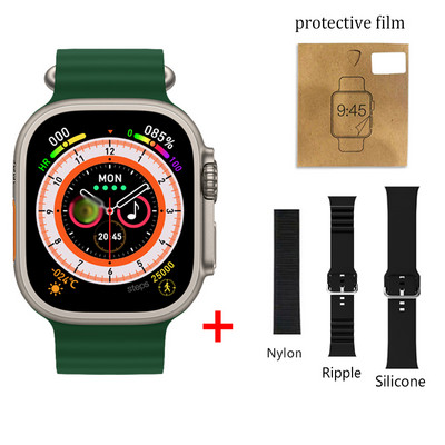 Έξυπνο ρολόι 49mm Ultra Max Series 8 Smartwatch με κλειδαριά ζώνης Θερμοκρασία σώματος Ανδρικά Γυναικεία NFC Bluetooth Call Sport Watch 2,05"
