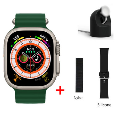 Έξυπνο ρολόι 49mm Ultra Max Series 8 Smartwatch με κλειδαριά ζώνης Θερμοκρασία σώματος Ανδρικά Γυναικεία NFC Bluetooth Call Sport Watch 2,05"