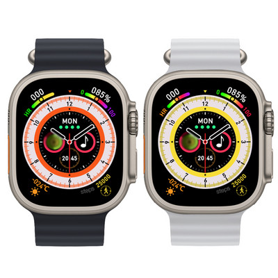 Έξυπνο ρολόι 49mm Ultra Max Series 8 Smartwatch με κλειδαριά ζώνης Θερμοκρασία σώματος Ανδρικά Γυναικεία NFC Bluetooth Call Sport Watch 2,05"