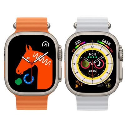 Έξυπνο ρολόι 49mm Ultra Max Series 8 Smartwatch με κλειδαριά ζώνης Θερμοκρασία σώματος Ανδρικά Γυναικεία NFC Bluetooth Call Sport Watch 2,05"
