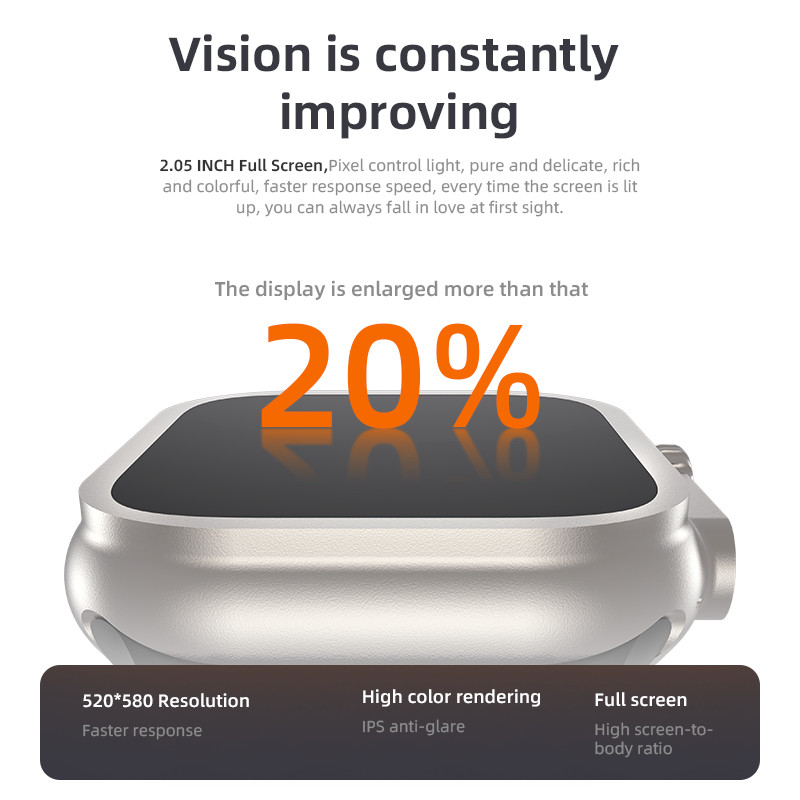 Έξυπνο ρολόι 49mm Ultra Max Series 8 Smartwatch με κλειδαριά ζώνης Θερμοκρασία σώματος Ανδρικά Γυναικεία NFC Bluetooth Call Sport Watch 2,05"