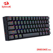 REDRAGON K530 RGB Draco Pro Dukungan Bluetooth 5.0 Nirkabel 2.4G USB 3 režīmu mehāniskā spēļu tastatūra 61 Tombol Menghitung PC
