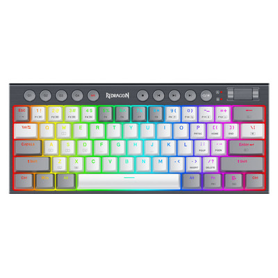 REDRAGON Soraka K647 RGB USB Mini Ultra Tipis Slim Dirancang Kabel Mechanical Gaming Keyboard Red Switch 61 Tombol untuk menghitung PC