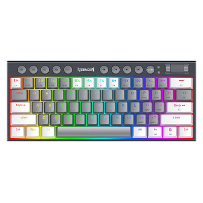 REDRAGON Soraka K647 RGB USB Mini Ultra Tipis Slim Dirancang Kabel Mechanical Gaming Keyboard Red Switch 61 Tombol untuk menghitung PC