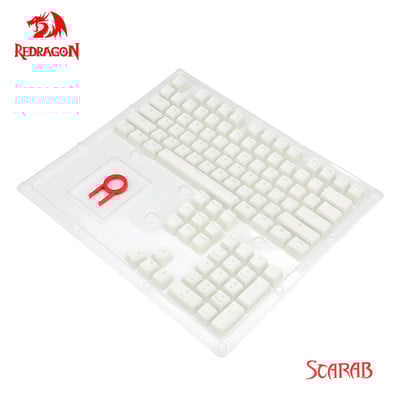 REDRAGON A130 Scarab Puding Tombol 104 Kunci Crystal klaviatūra Mekanik Kunci Caps, skirta Cherry MX Gaya Termasuk Kunci Penarik