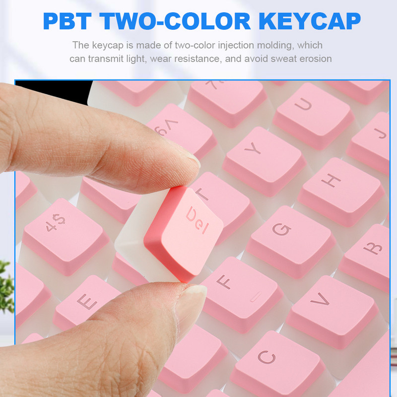 REDRAGON A130 Scarab Puding Tombol 104 Kunci Crystal billentyűzet Mekanik Kunci Caps Cherry MX Gaya Termasuk Kunci Penarik számára