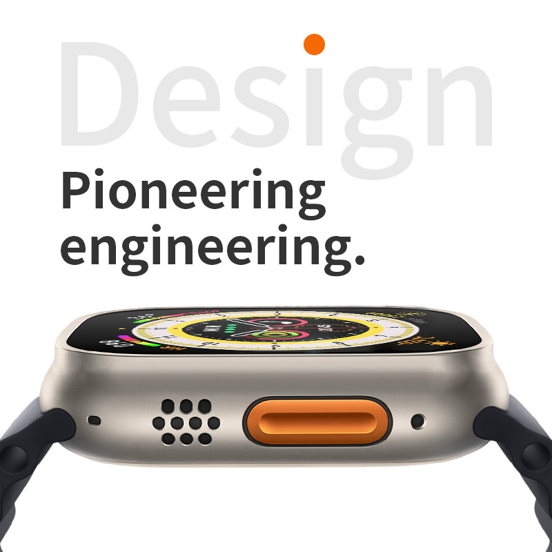 Smartwatch 49mm HW8 Ultra Max Series 8 Smartwatch με κλείδωμα ζώνης Θερμοκρασία σώματος Άνδρες Γυναίκες NFC Bluetooth Κλήση γλυκόζης αίματος