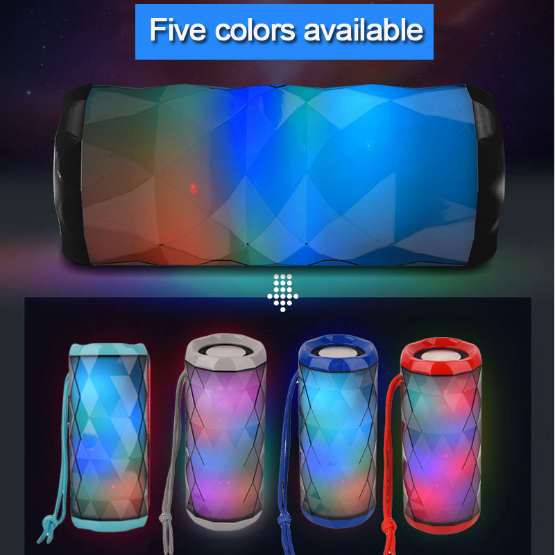 ZK40 Dropshipping TG167 nou difuzor pentru lumină de noapte Difuzoare puternice cu LED-uri portabile cu LED-uri Culoare de bas Reducere de zgomot fără fir, rezistentă la apă