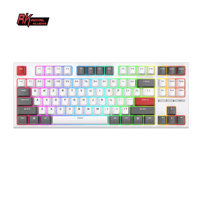 RK R87 ROYAL KLUDGE klaviatūra Mekanik Berkabel 87 Tombol RGB apšviesta žaidimų klaviatūra Hot Swap Tombol Disesuaikan Dengan Penutup Debu