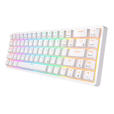 RKG68 Royal Kludge Tastatură cu 68 de taste Mekanis Nirkabel Tri-mode Bluetooth 5.0/2.4G/USB-C RGB Tastatură iluminată din spate Gaming Hot Swap