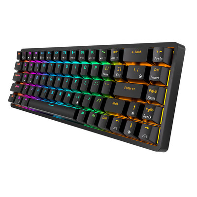 RKG68 Royal Kludge Tastatură cu 68 de taste Mekanis Nirkabel Tri-mode Bluetooth 5.0/2.4G/USB-C RGB Tastatură iluminată din spate Gaming Hot Swap