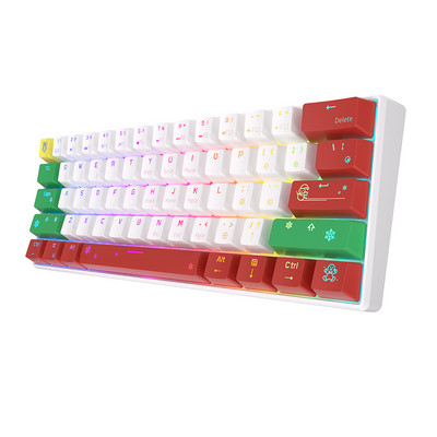 Royal Ksudge RK61 2.4G billentyűzet Mekanik Bluetooth Nirkabel hárommódú billentyűzet Gaming háttérvilágítású RGB Hadiah Natal Dapat Ditukar