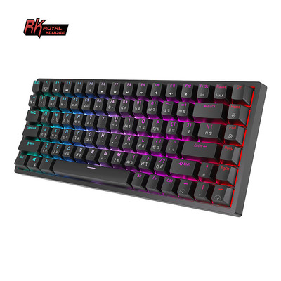 ROYAL Ksudge RK84 RGB 75% Tiga Mode BT5.0/2.4G/USB Tipkovnica Mekanis Dapat Ditukar Panas 84 Kunci Tipkovnica Gaming Bluetooth Nirkabel