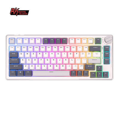 RK Royal Ksudge H81 klaviatūra Mekanis Struktur Gasket 81 Key RGB Backlight Tri-mode 2.4G Keyboard Gaming Bluetooth Nirkabel