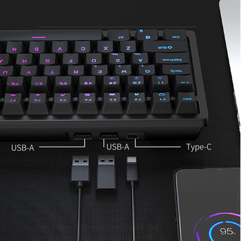 Royal Ksudge RK98 RGB клавиатура Mekanik Nirkabel Tri-mode 2.4G/Bluetooth/USB Berkabel 100 Tombol Laris Keyboard Gamer Направи си сам