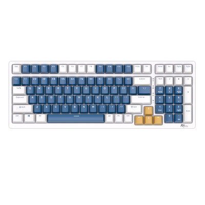 Royal Ksudge RK98 RGB tastatūra Mekanik Nirkabel trīs režīmu 2.4G/Bluetooth/USB Berkabel 100 Tombol Laris Keyboard Gamer DIY