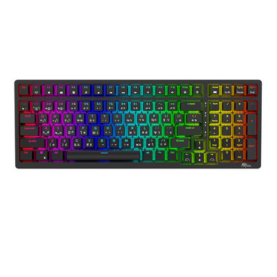 Royal Ksudge RK98 RGB 2.4G Πληκτρολόγιο Gaming Mekanis Nirkabel Bluetooth 5.0 Dapat Ditukar dengan 2 θύρες USB