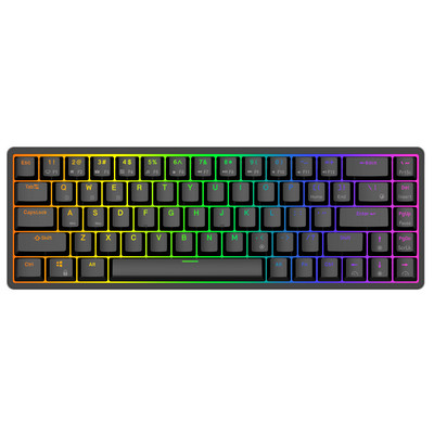 RK Royal Ksudge RKG68 2.4G tipkovnica Mekanik Gaming Nirkabel 68 Tombol 65% RGB tipkovnica s pozadinskim osvjetljenjem Bluetooth Dapat Ditukar Panas untuk PC