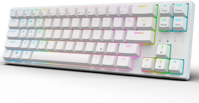 Royal Ksudge RK871/RK68PLUS, maināma karstā režīmā mehāniska mini bezvadu trīsrežīmu Bluetooth 2.4G tastatūra ar 60 Persen RGB aizmugurgaismojumu