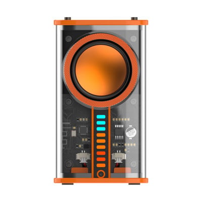 K07 átlátszó mecha vezeték nélküli bluetooth hangszóró hang fény ritmus mélynyomó TWS sztereó Cyberpunk zenei központ kihangosító hívás
