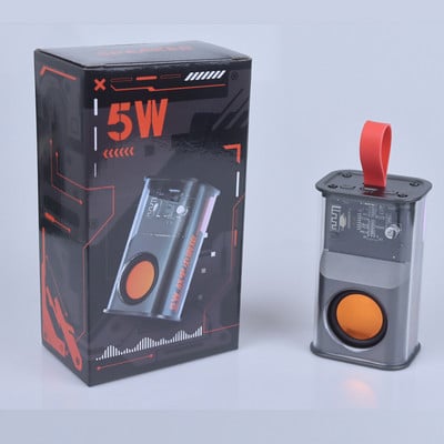 K07 átlátszó mecha vezeték nélküli bluetooth hangszóró hang fény ritmus mélynyomó TWS sztereó Cyberpunk zenei központ kihangosító hívás