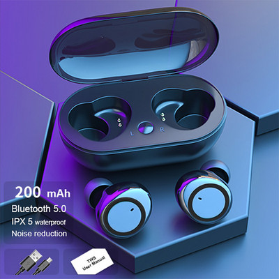 Ακουστικά Y50 Bluetooth TWS binaural in ear 5.0 αφής έξυπνη μείωση θορύβου στερεοφωνικά ασύρματα αθλητικά ακουστικά