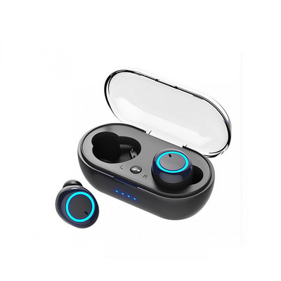 Y50 Bluetooth fülhallgató kültéri sport vezeték nélküli fejhallgató 5.0 töltőtálcával Power Display Touch Control fejhallgató fülhallgató