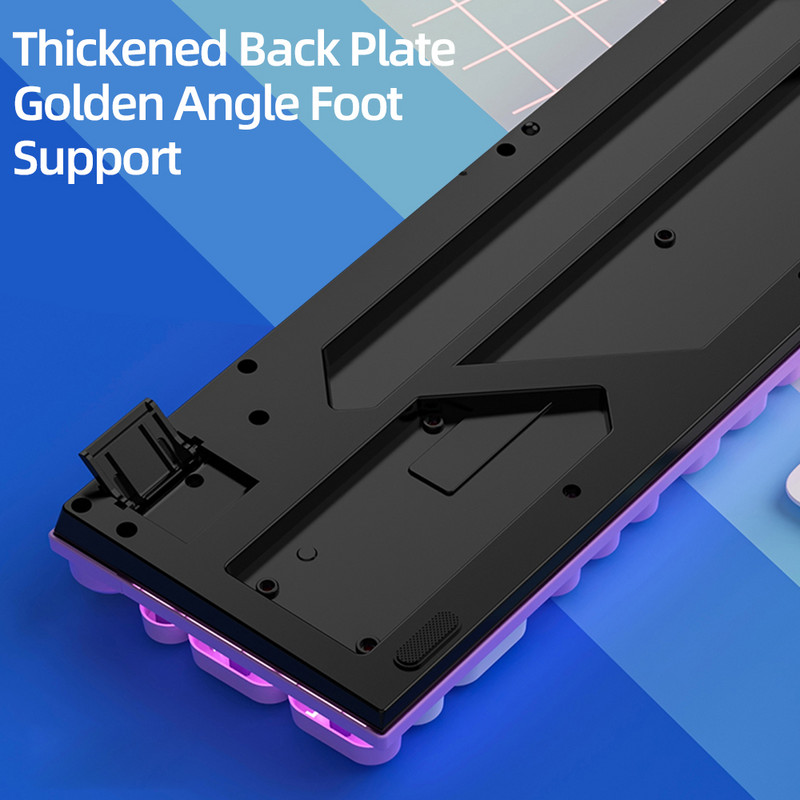 Klávesnica Herná Klávesnica Bulat Punk Retro Klávesnica podsvietená RGB Berkabel Lampu Latar USB 104 Tombol Klávesnica Gamer Ergonómia pre notebook