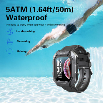 SKMEI Smartwatch 1,71 инча IP68 Водоустойчив монитор за сърдечен ритъм Педометър Спорт Bluetooth Смарт часовник за плуване Мъжки за android ios