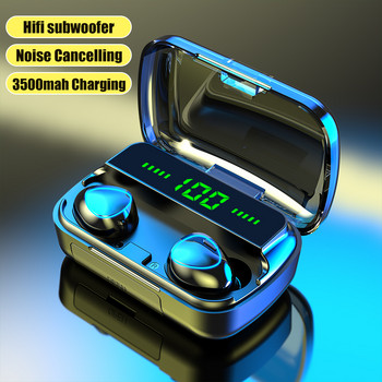 TWS Bluetooth 5.1 слушалки 3500mAh кутия за зареждане Безжични слушалки 9D стерео спортни водоустойчиви слушалки слушалки с микрофон