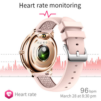 PLUMZONG Нов смарт часовник с Bluetooth разговор Дамски монитор за сърдечен ритъм Спортна фитнес гривна Персонализиран циферблат Смарт часовник за жени