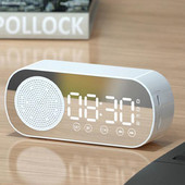 Inteligencija LED bežični Bluetooth-kompatibilan zvučnik Mirror Površinski sat Dvostruki alarm Podrška TF kartica FM radio Sound Bar