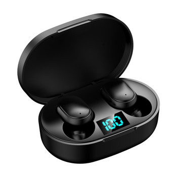 TWS E6S Bluetooth слушалки Безжични слушалки IN Ear Стерео шумопотискащи спортни слушалки с микрофон fone слушалки