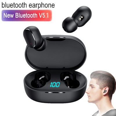TWS E6S Bluetooth austiņas Bezvadu austiņas IN Ear Stereo trokšņu slāpēšanas sporta austiņas ar mikrofonu fone austiņām