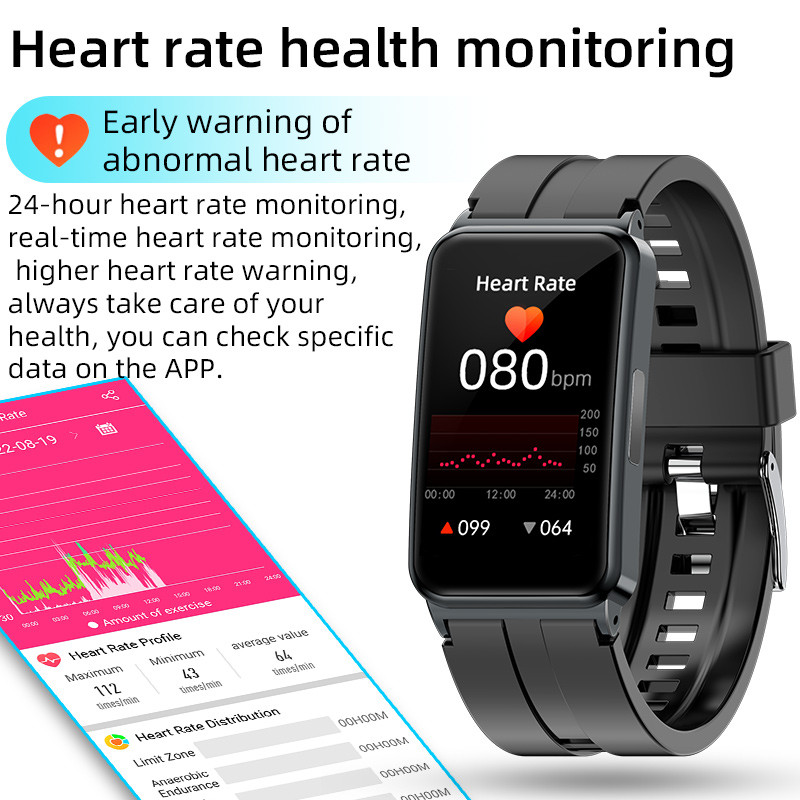 EP01 Glukoza u krvi Šećer Smart Band Watch Tjelesna temperatura EKG HRV Praćenje Fitness Pametna narukvica Vodootporni SpO2 Smartwatch