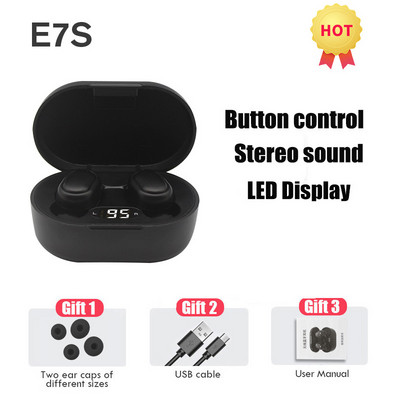 2022 TWS Wireless Bluetooth 5.0 Ακουστικό Έλεγχος αφής 9D Στερεοφωνικά ακουστικά με Mic Sport Earphones Αδιάβροχα Earbuds Οθόνη LED