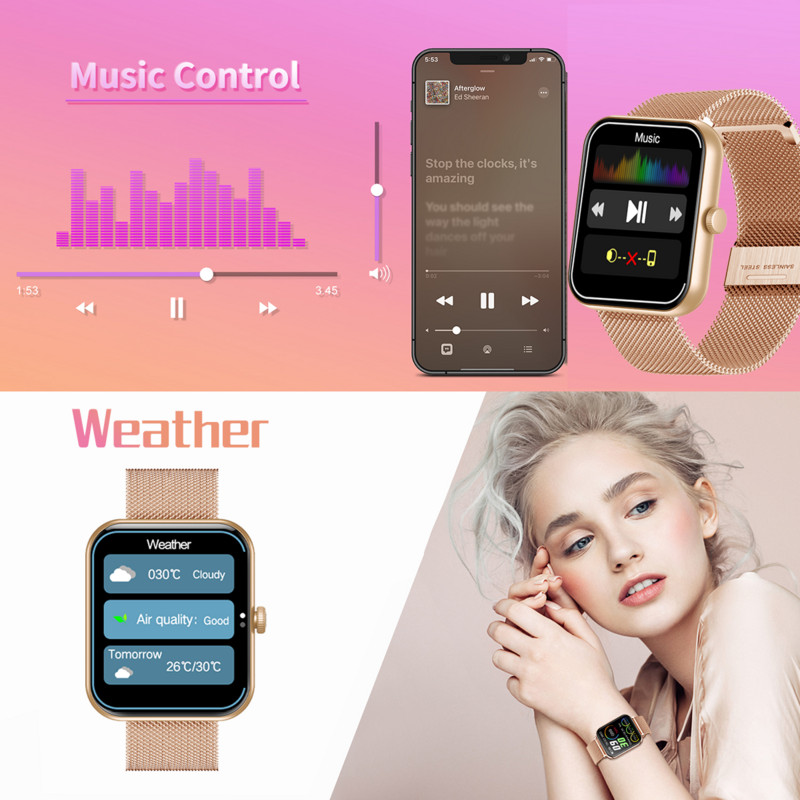 SENBONO 2022 Ceas inteligent pentru bărbați, femei, IP68, impermeabil, pentru femei, ceas sport, cadrane personalizate, tracker fitness, pentru femei, ceas inteligent pentru bărbați + CUTIE