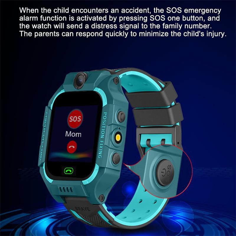 Z6 Kids Smart Watch Sim Card Call Telefon Okosóra Vízálló kamera 1,44 hüvelykes érintőképernyős ébresztőóra Órák gyerekeknek